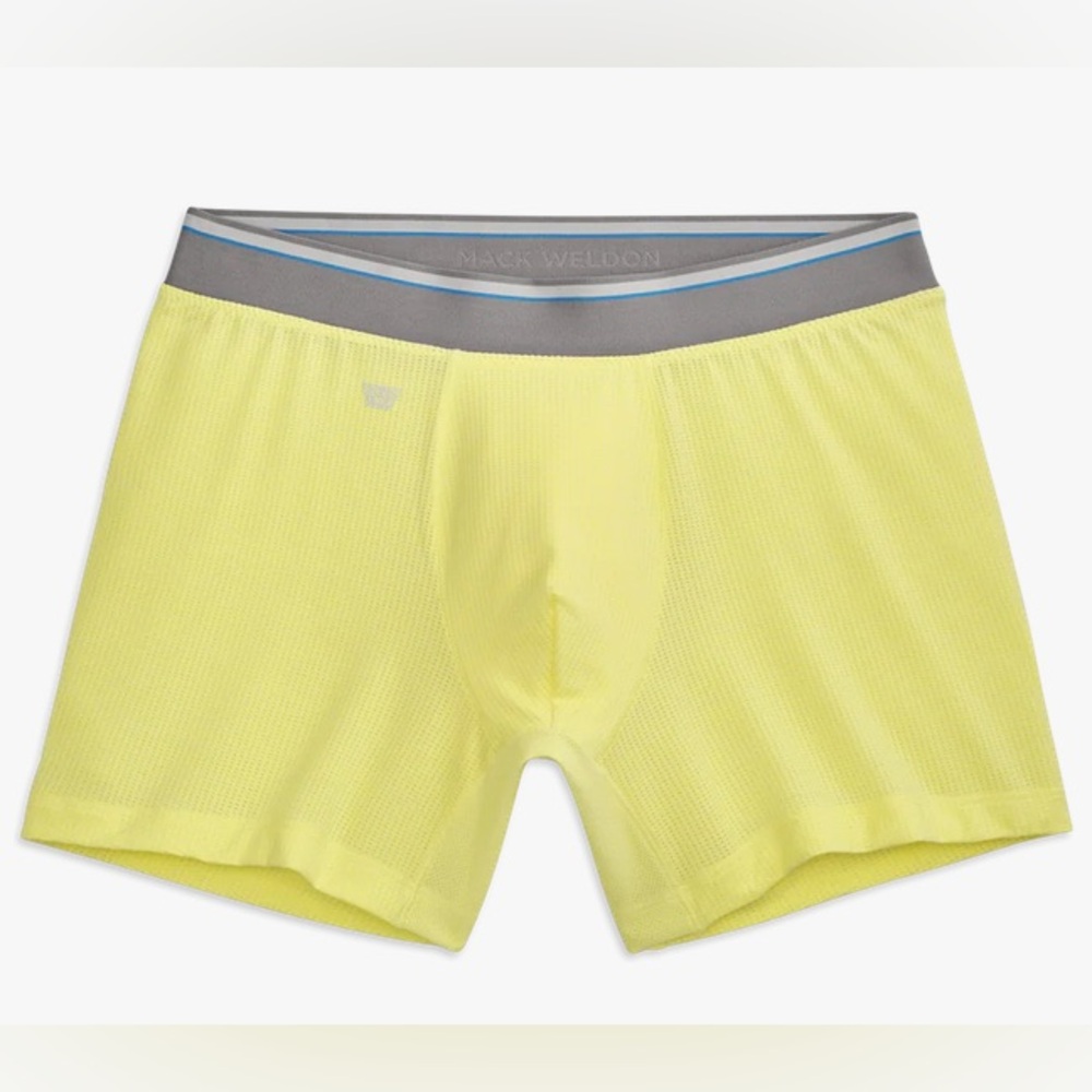 Mack Weldon AIRKNIT Yellow Boxer Briefs Size M NWT